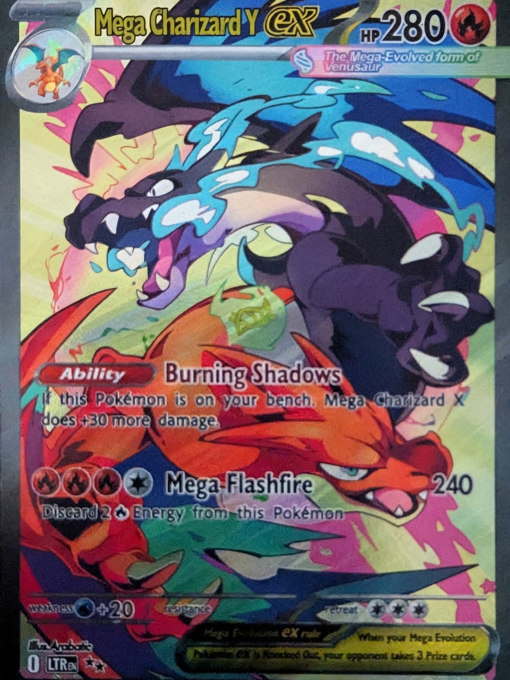 FAN Art Mega Charizard Y EX Art Print - Multicolor